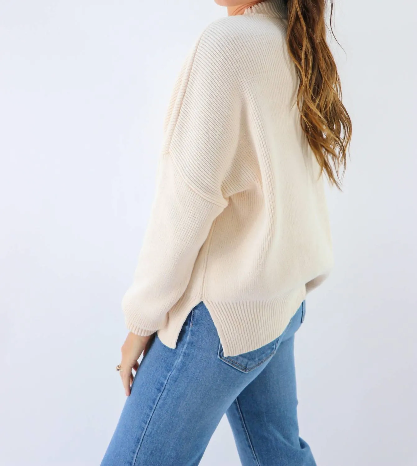 Say Something Pullover Sweater in Natural