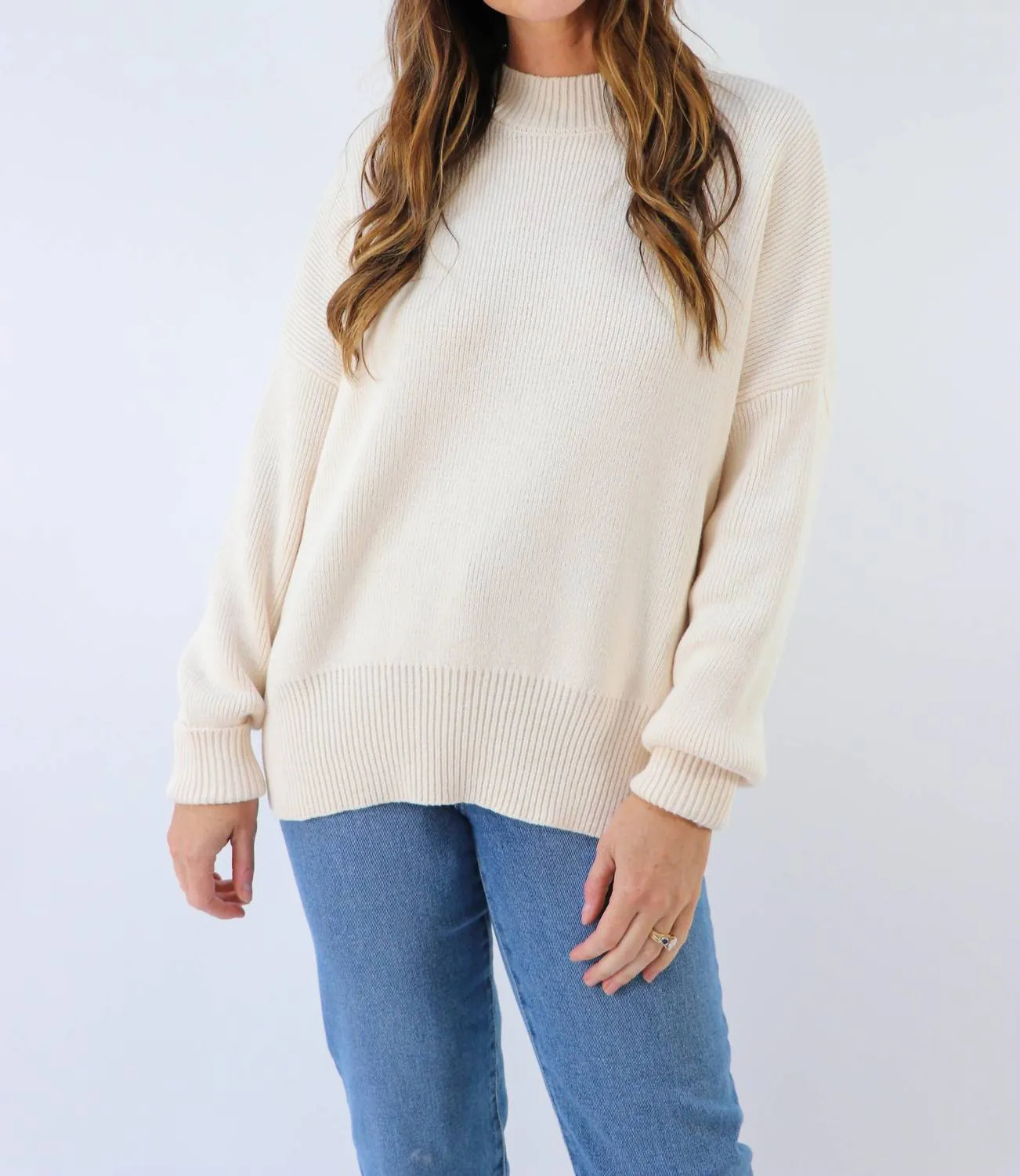 Say Something Pullover Sweater in Natural