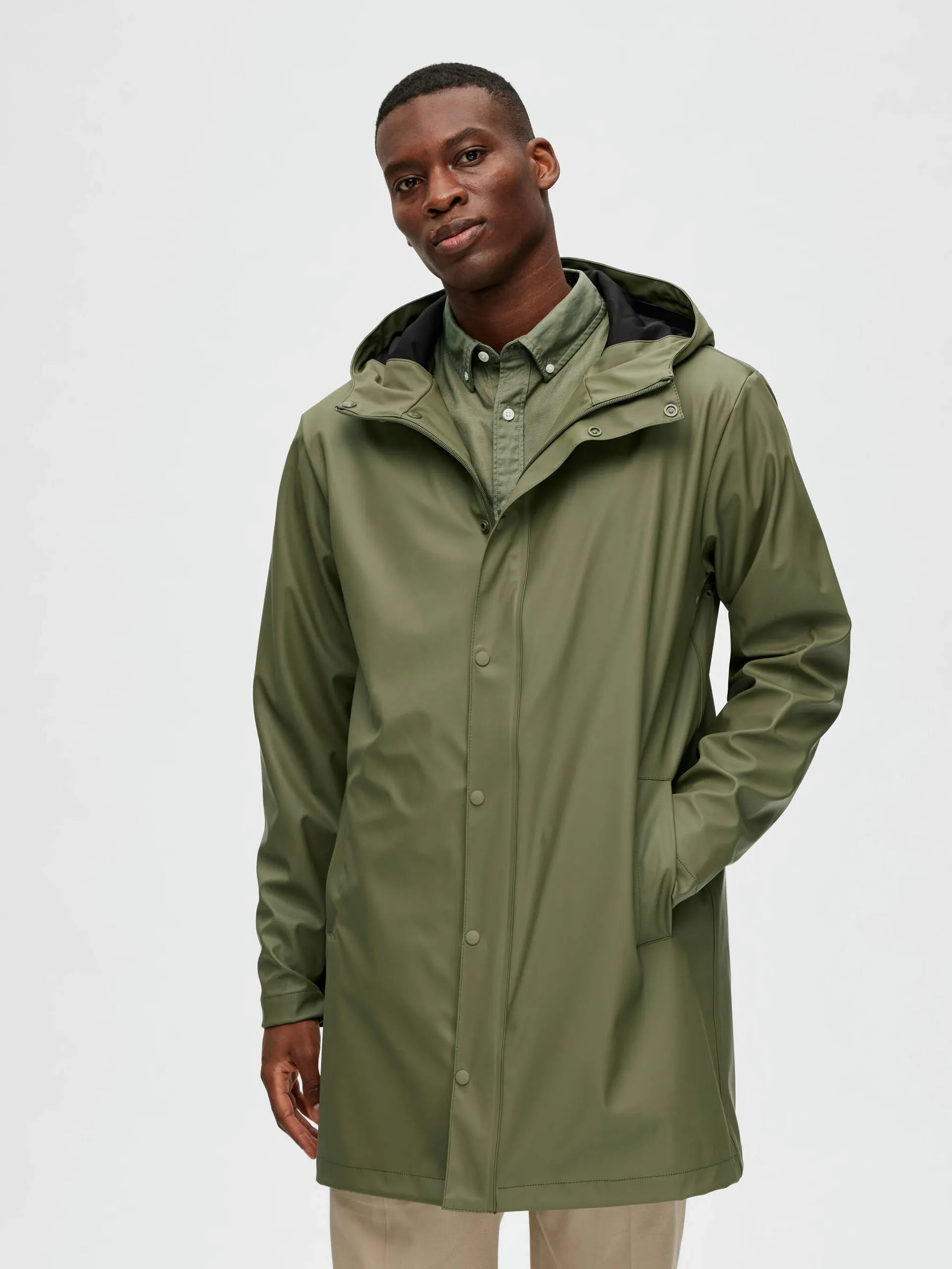 Selected magnus rain jacket