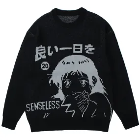 Shinji Enigma Textured Knit Pullover Sweater