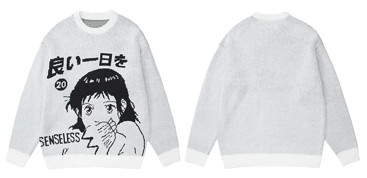 Shinji Enigma Textured Knit Pullover Sweater