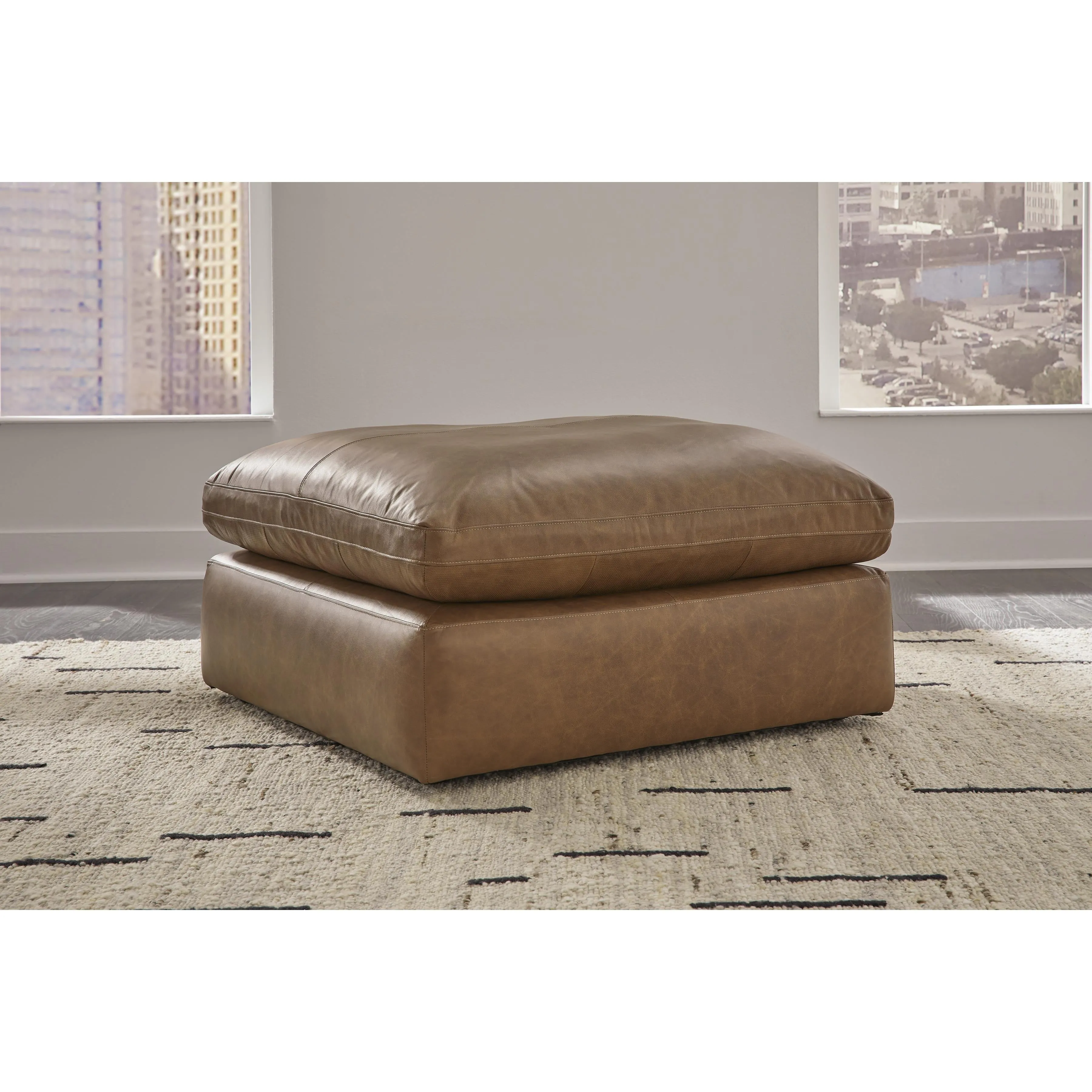 Signature Design by Ashley Emilia Leather Ottoman 3090108