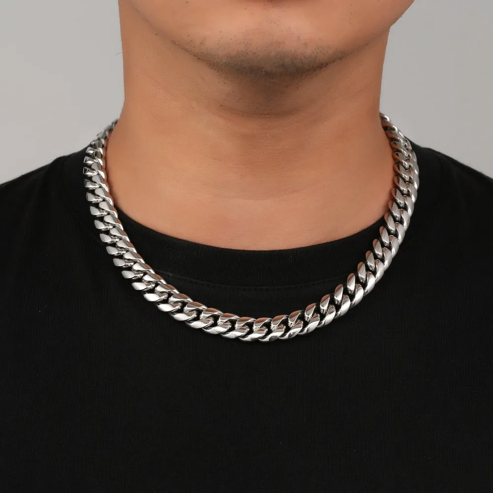 Silver Chunky Cuban Chain (12MM)