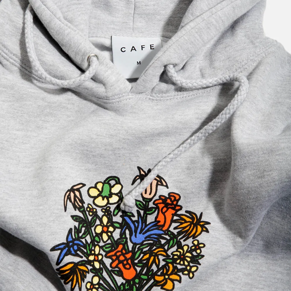 Skateboard Cafe - Bouquet Pullover Hooded Sweatshirt - Heather Grey