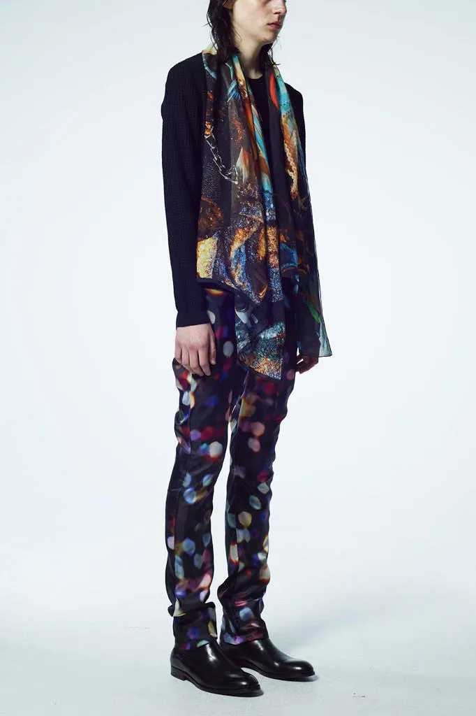 Slade Collection - Velvet Goldmine Inspired Silk Chiffon Printed Long Scarf