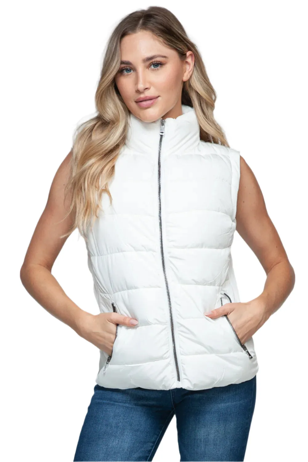 Snobbish Zip Up Turtleneck Vest with Pockets