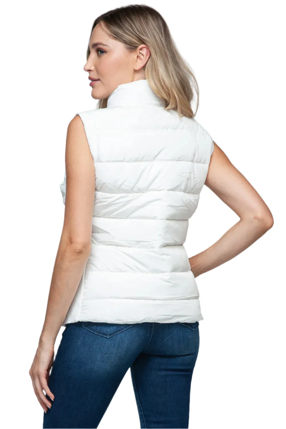 Snobbish Zip Up Turtleneck Vest with Pockets