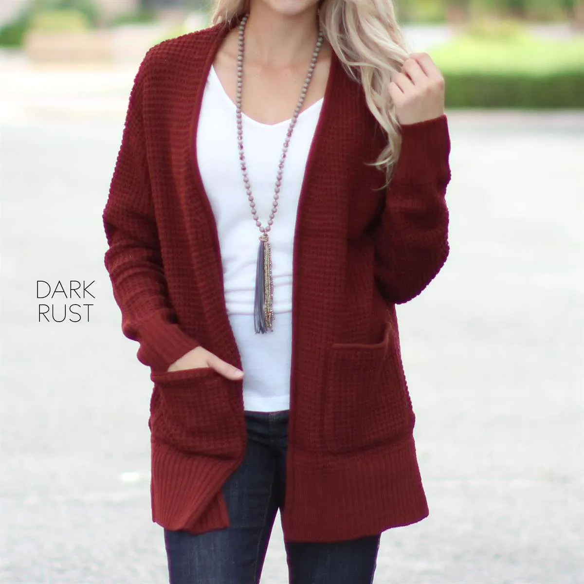 Soft Waffle Knit Cardigan | S-XL