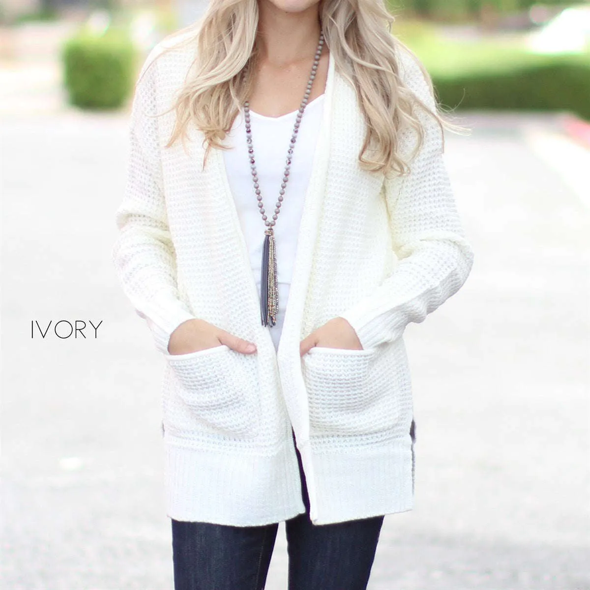 Soft Waffle Knit Cardigan | S-XL