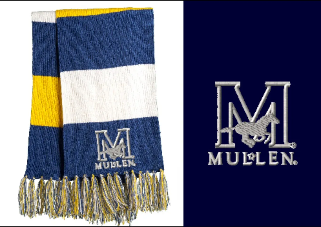 Spectator Scarf Navy/Gold/White