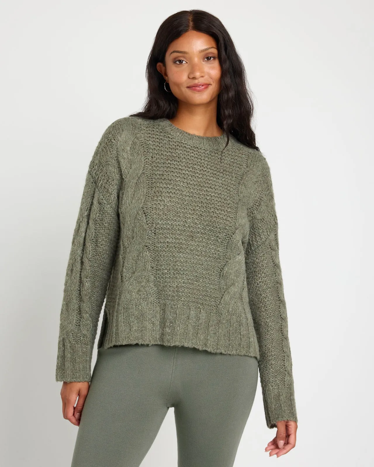 Splendid x Cellajaneblog Cashblend Cable Knit Sweater