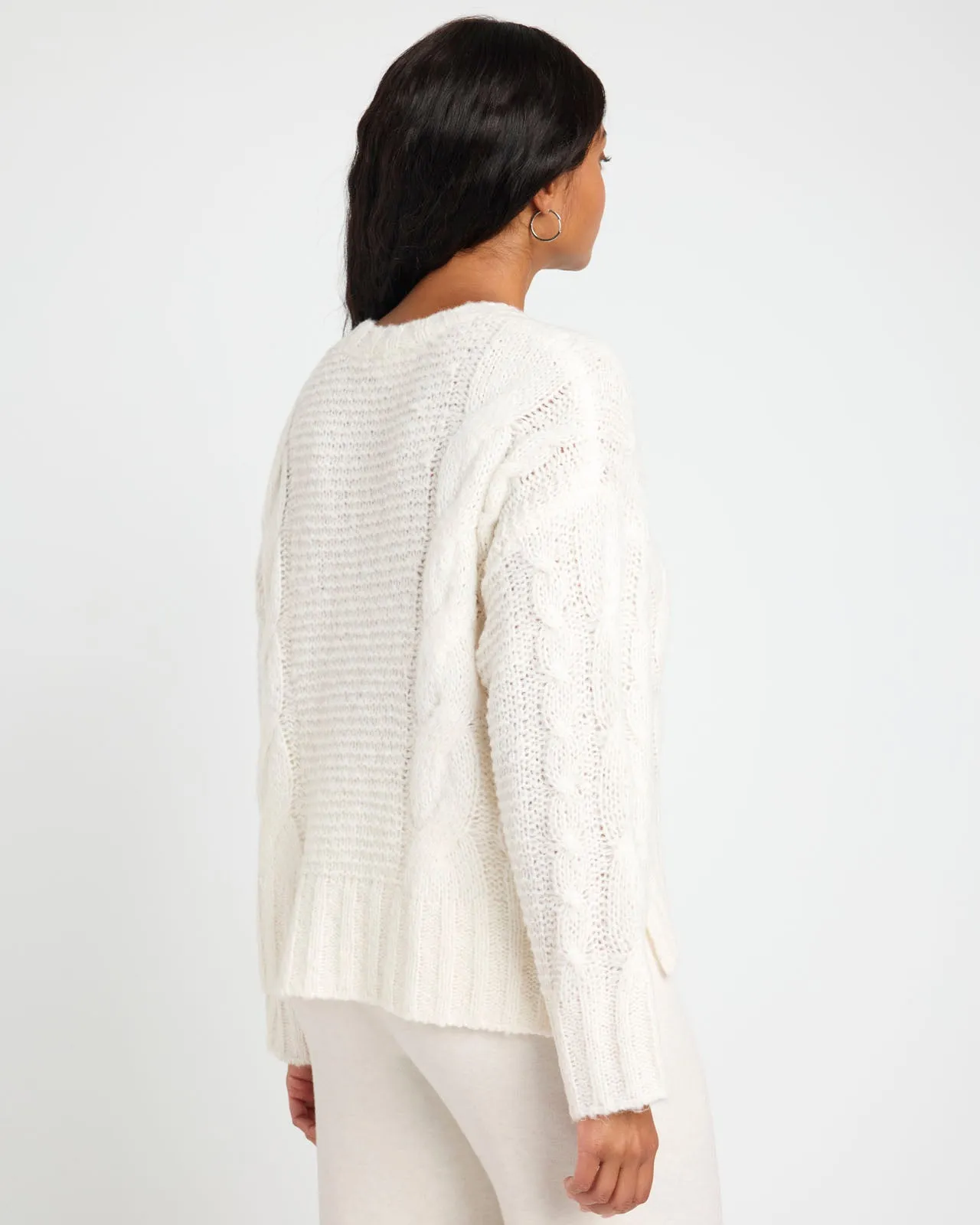 Splendid x Cellajaneblog Cashblend Cable Knit Sweater