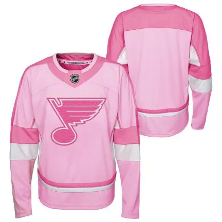 ST.LOUIS BLUES OUTERSTUFF YOUTH PREMIER JERSEY - PINK