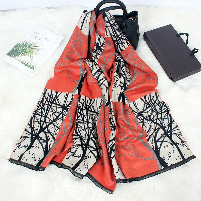 Summer office large shawl long warm all-match autumn and winter shawl scarf women's dual-use