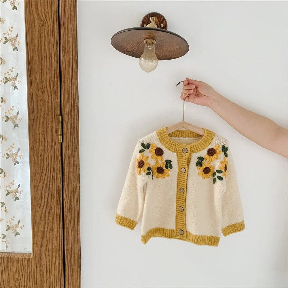 Sunflower Baby Girl Knitted Cardigan