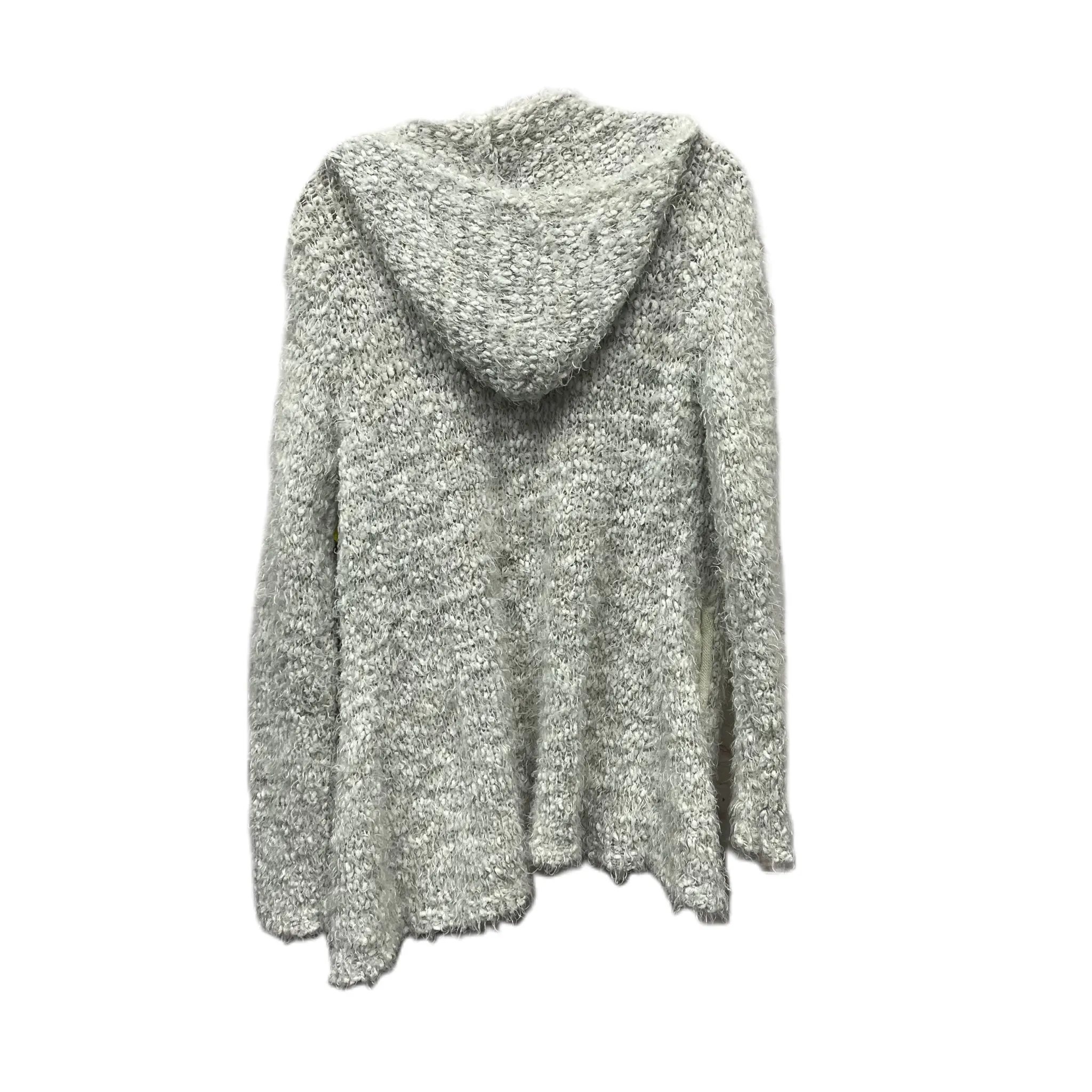 Sweater Cardigan By Woven Heart In Grey, Size: L