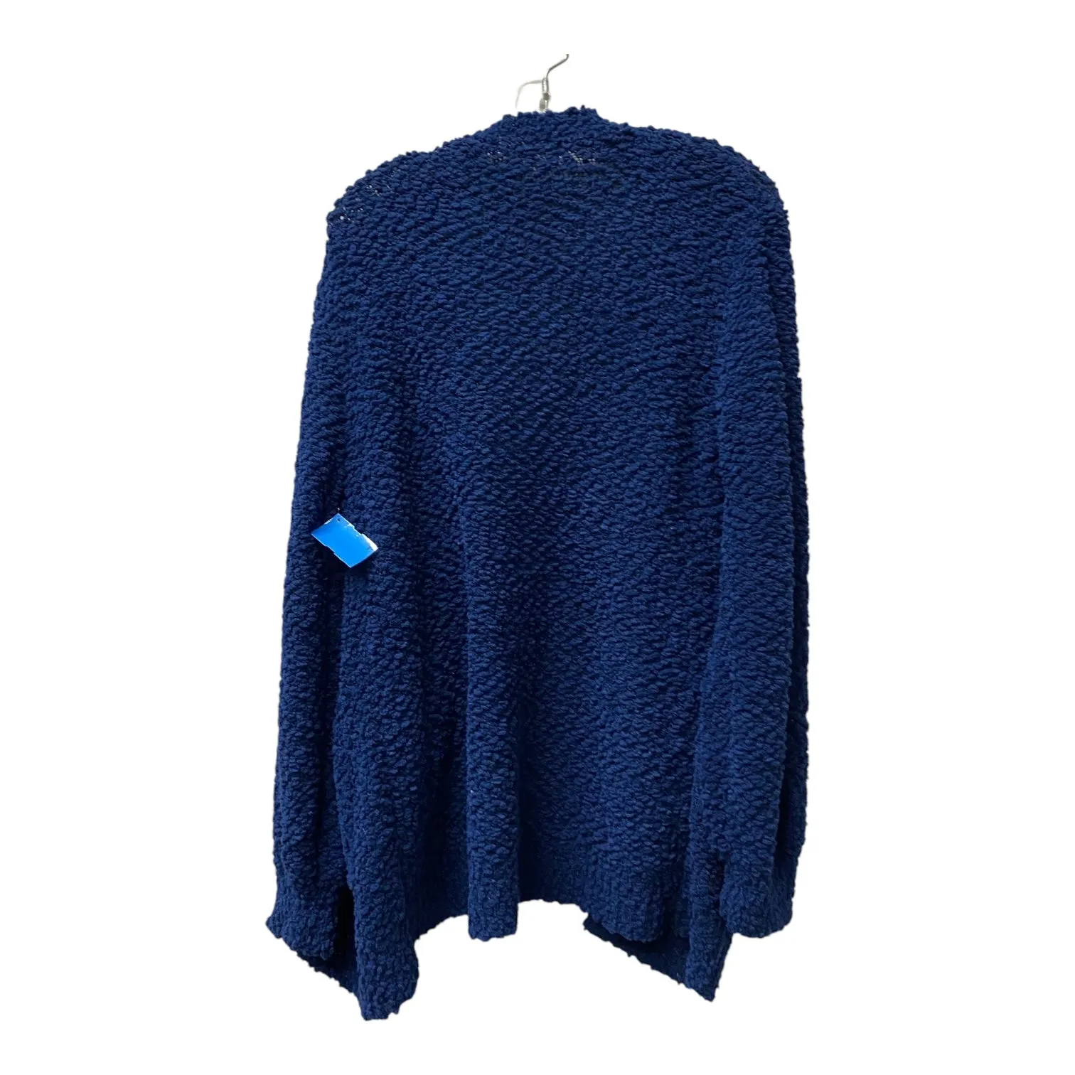 Sweater Cardigan By Zenana Outfitters In Blue, Size:S