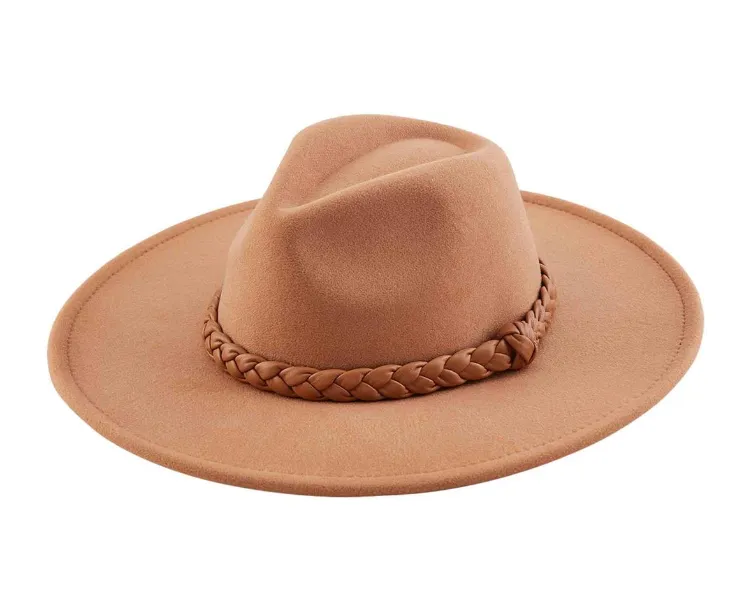 Tan Braided Fedora