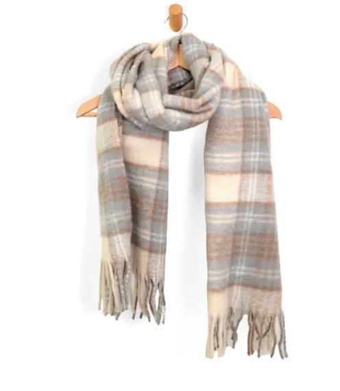 Tartan Plaid Fringe Scarf