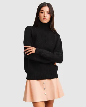 The Academy Turtleneck Jumper - Black