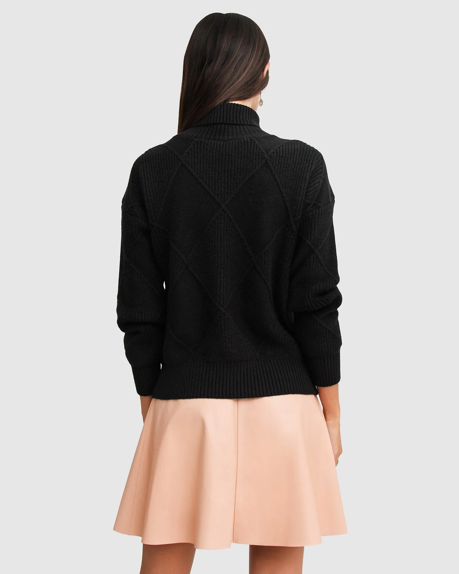 The Academy Turtleneck Jumper - Black