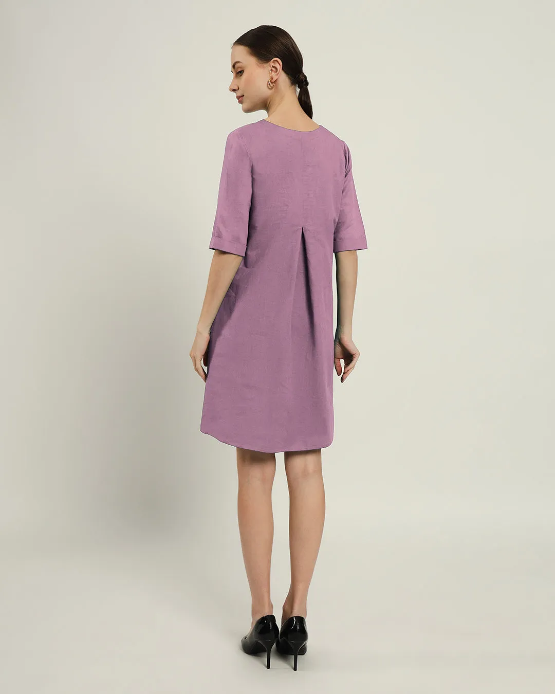 The Giza Purple Swirl Cotton Dress