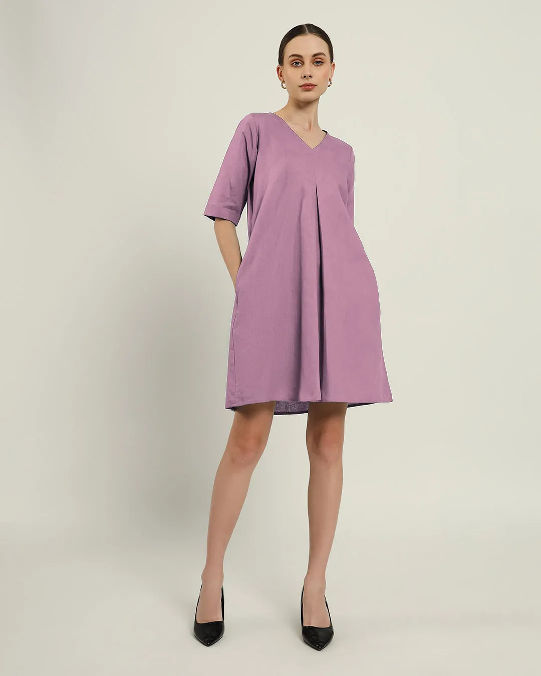 The Giza Purple Swirl Cotton Dress