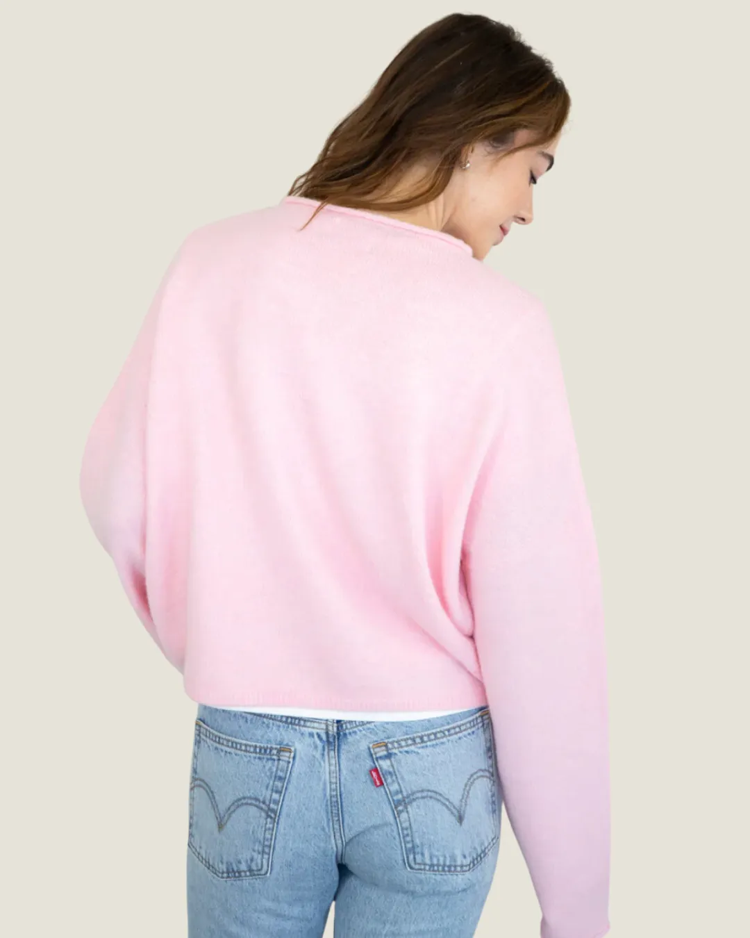 The Joyce: Baby Pink Cardigan