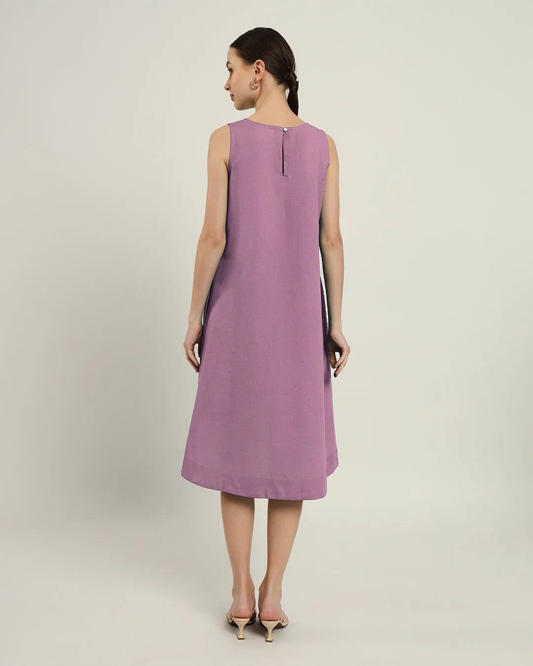 The Odesa Purple Swirl Cotton Dress