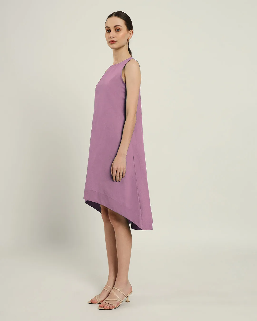 The Odesa Purple Swirl Cotton Dress