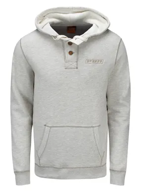 Three-Button Oatmeal Hoodie