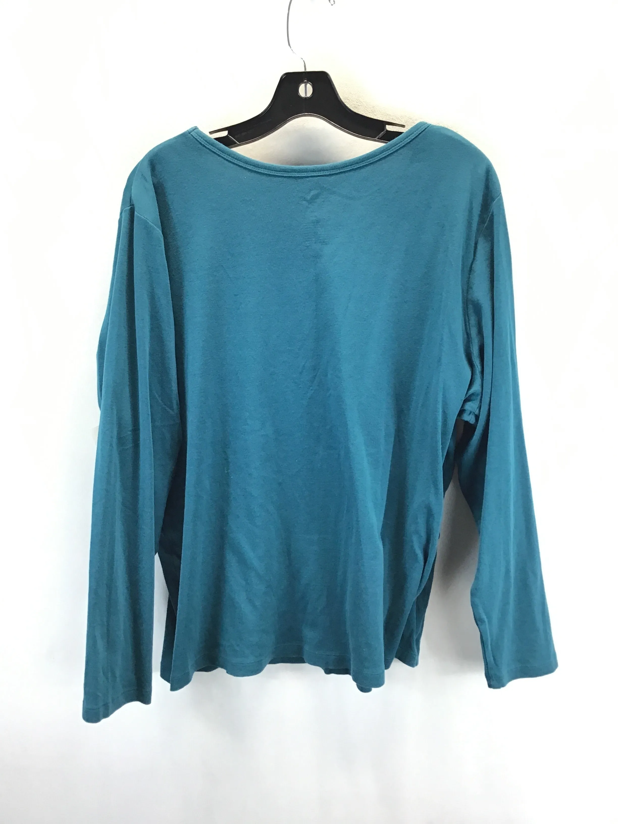 Top Long Sleeve Basic By St Johns Bay In Blue, Size: 2x