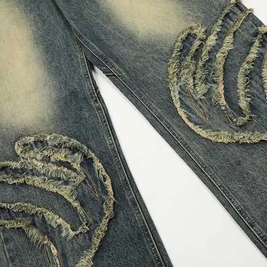 Trio Patch Denim Pants