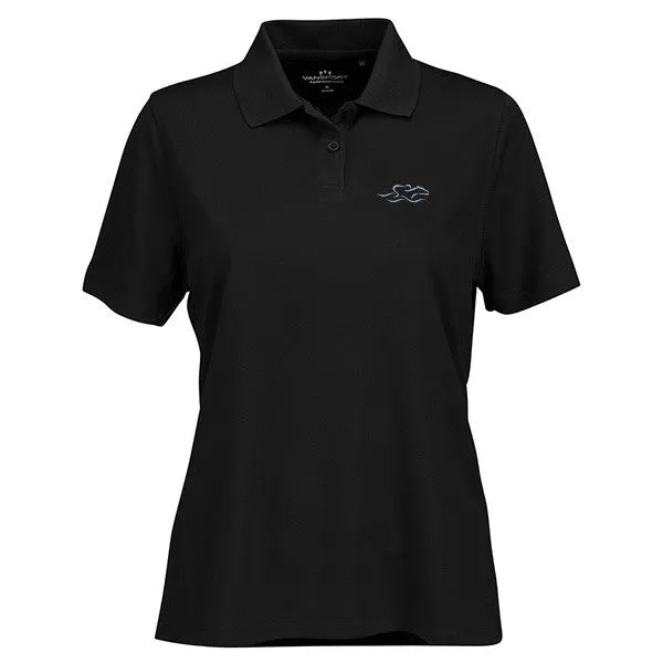 Two Button Mesh Polo - Black