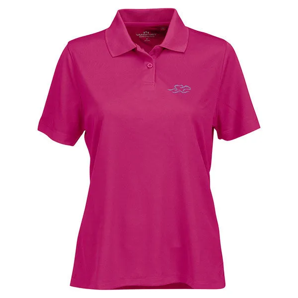 Two Button Mesh Polo - Hot Pink