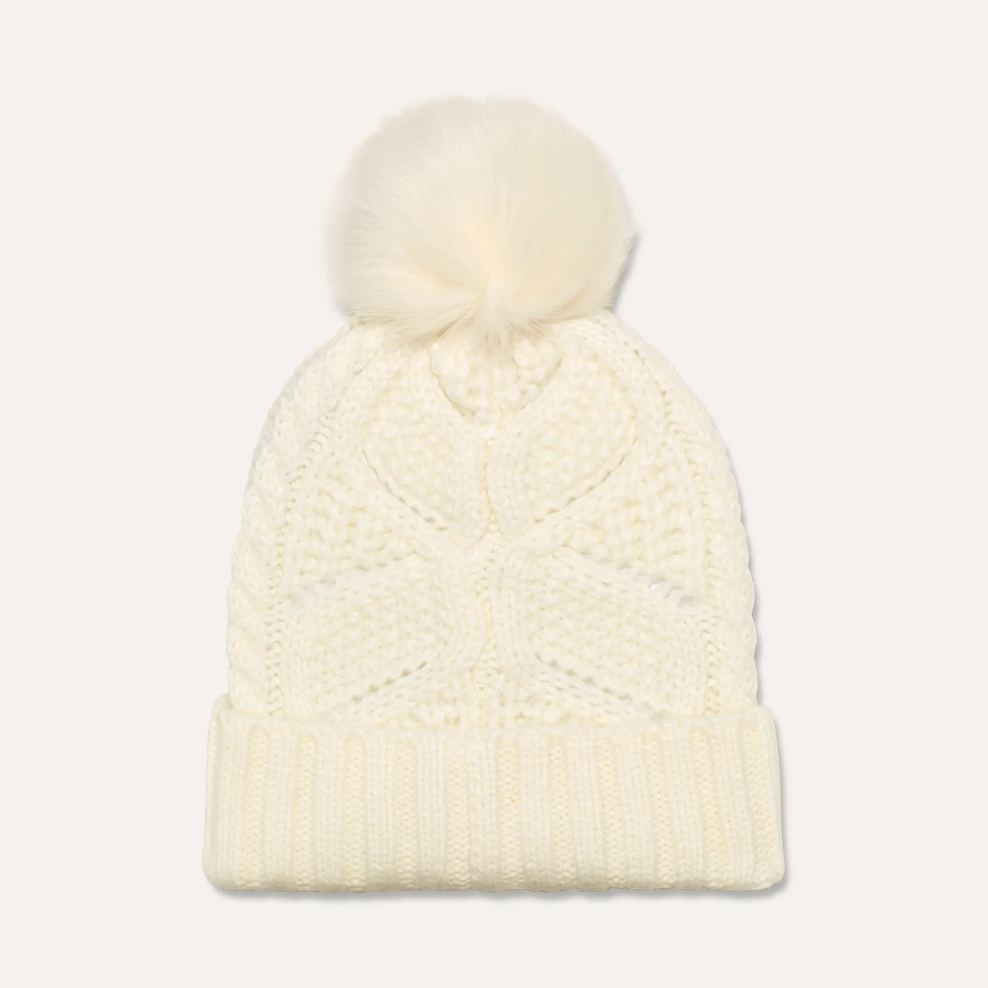 UGG® Cable Knit Beanie with Pom - Nimbus