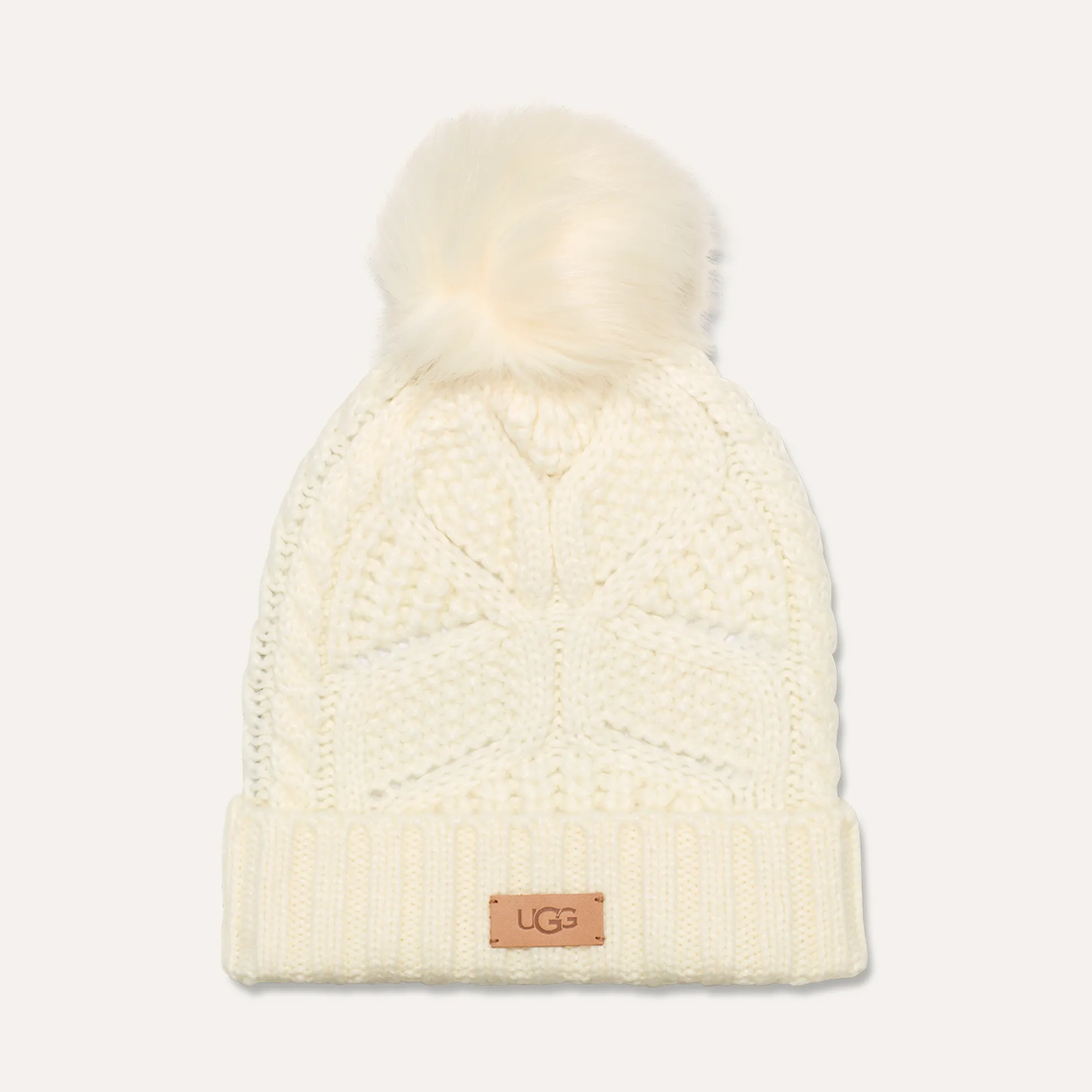 UGG® Cable Knit Beanie with Pom - Nimbus