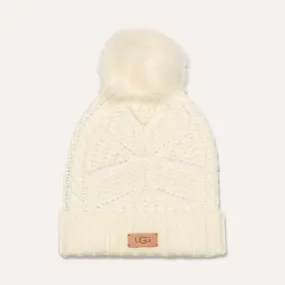 UGG® Cable Knit Beanie with Pom - Nimbus