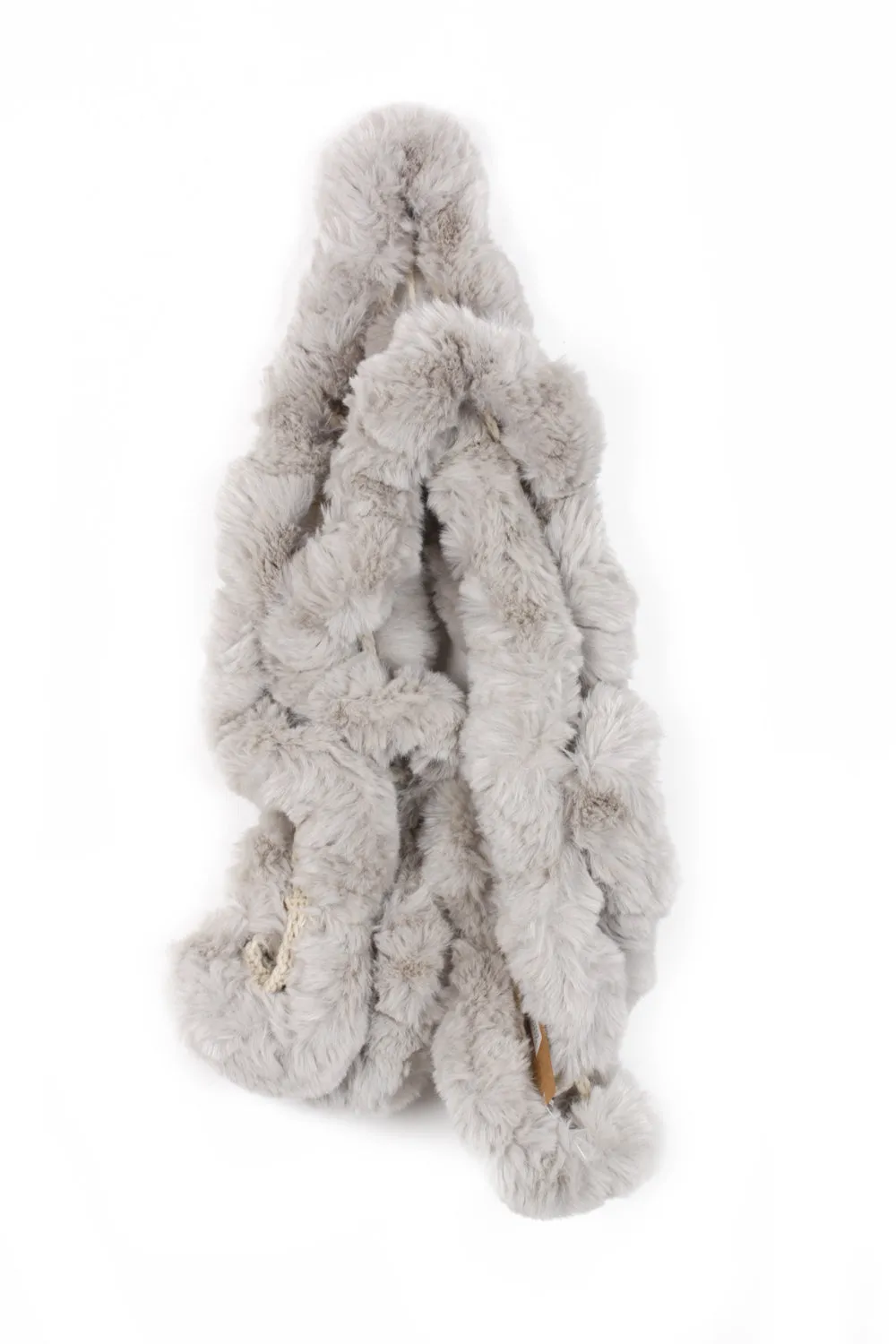 Ultrasoft Faux Rabbit Fur Crochet Twisted Scarf