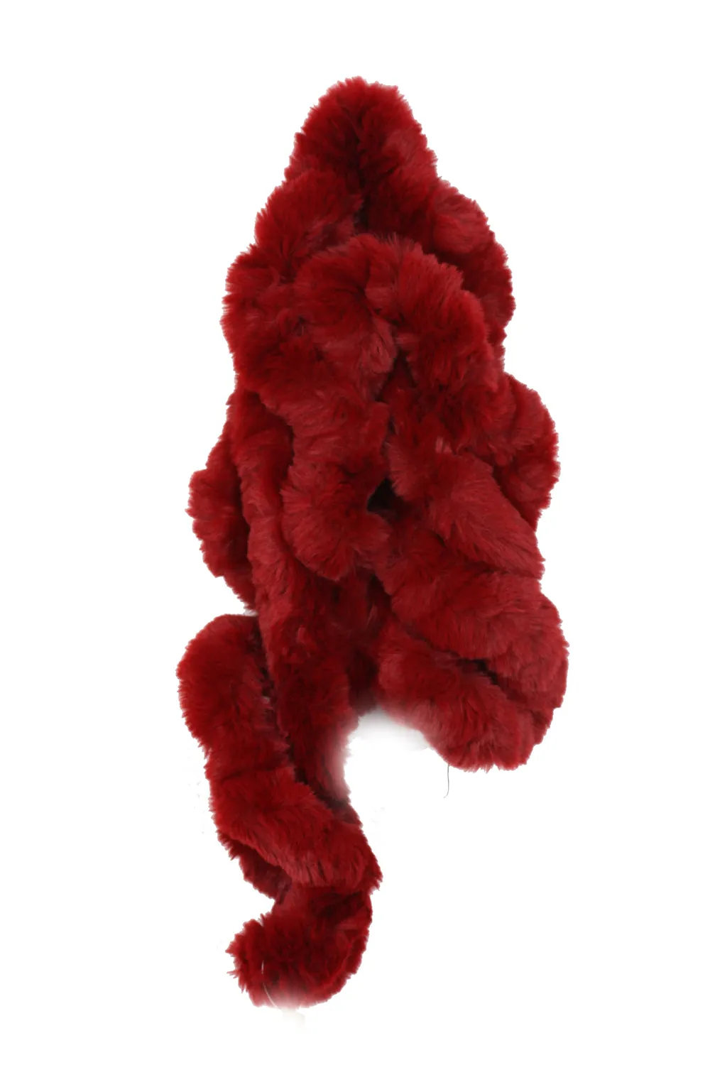 Ultrasoft Faux Rabbit Fur Crochet Twisted Scarf