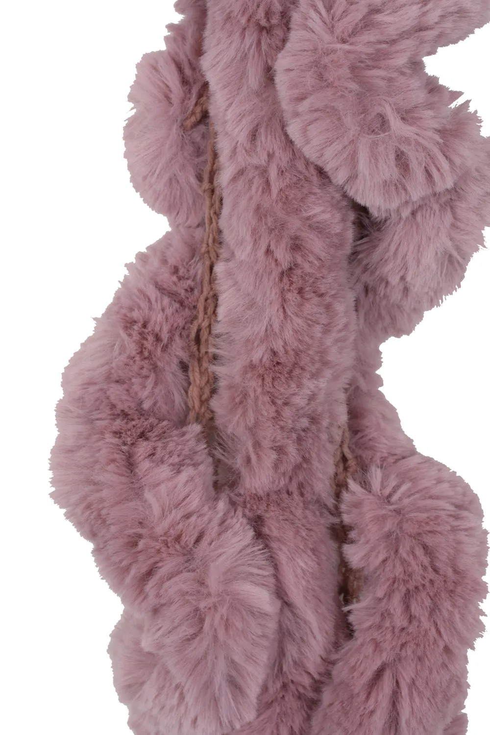 Ultrasoft Faux Rabbit Fur Crochet Twisted Scarf