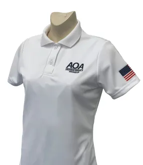 USA402AR - Smitty "Made in USA" - AOA Women's Short Sleeve WHITE Volleyball Shirt