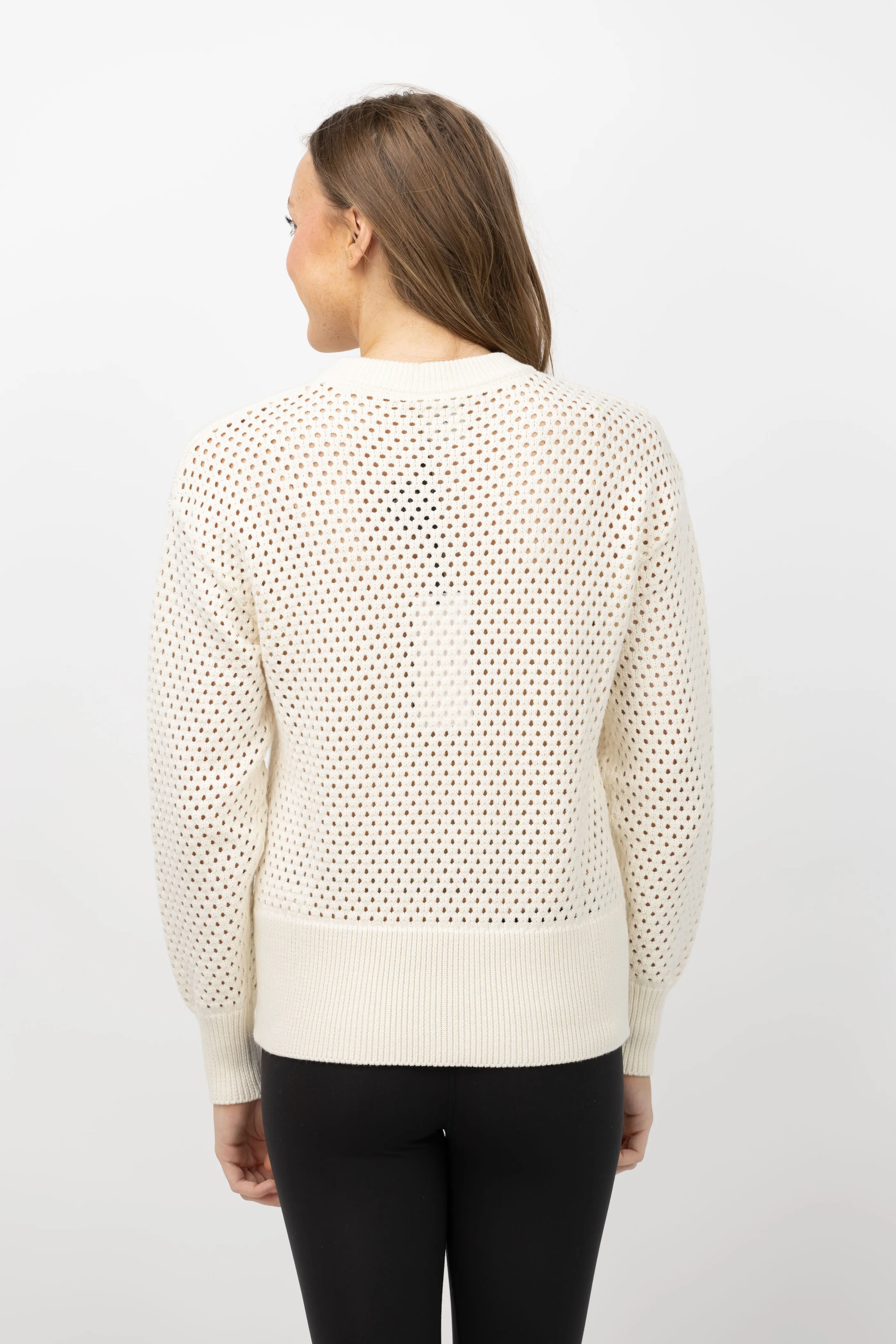 Varley Hester Knit Top in Egret