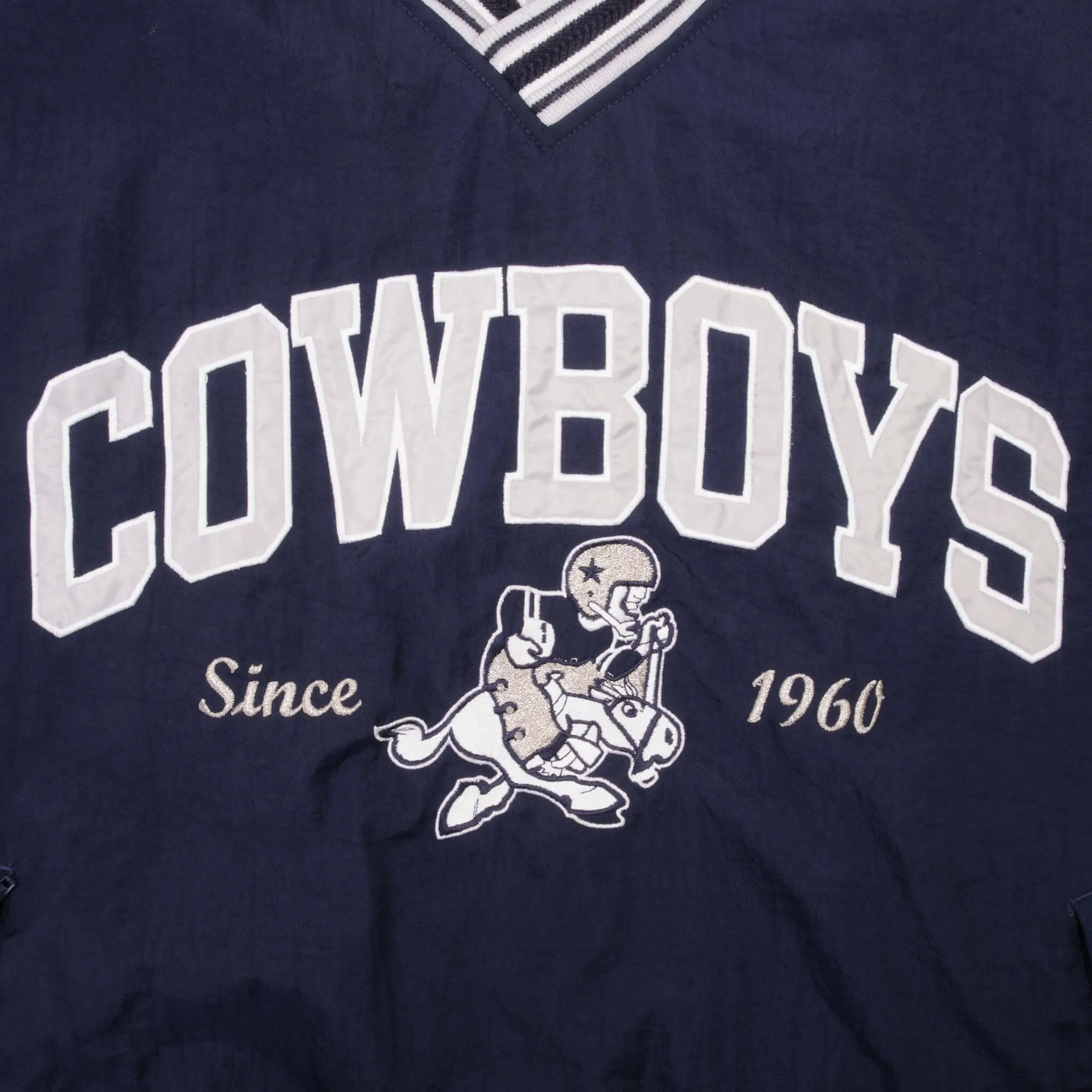 VINTAGE NFL CHAMPION DALLAS COWBOYS PULLOVER JACKET 1990S SIZE LARGE