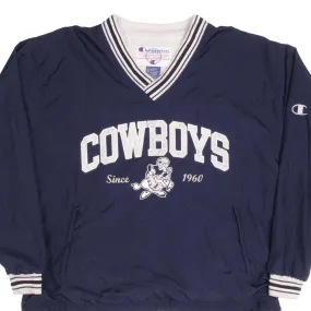 VINTAGE NFL CHAMPION DALLAS COWBOYS PULLOVER JACKET 1990S SIZE LARGE