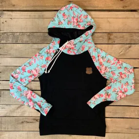 Wild Rose Floral Sleeve Hoodie