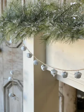 Winter White Bell Garland | 6' | Large