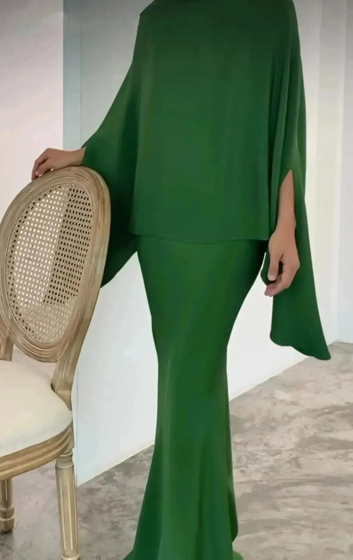 Women's Middle East Pearl Mop Dress Suit Arabtop and Blouse Elegant Matching ArabTop and Skirt suit  Arab2 piece outfit