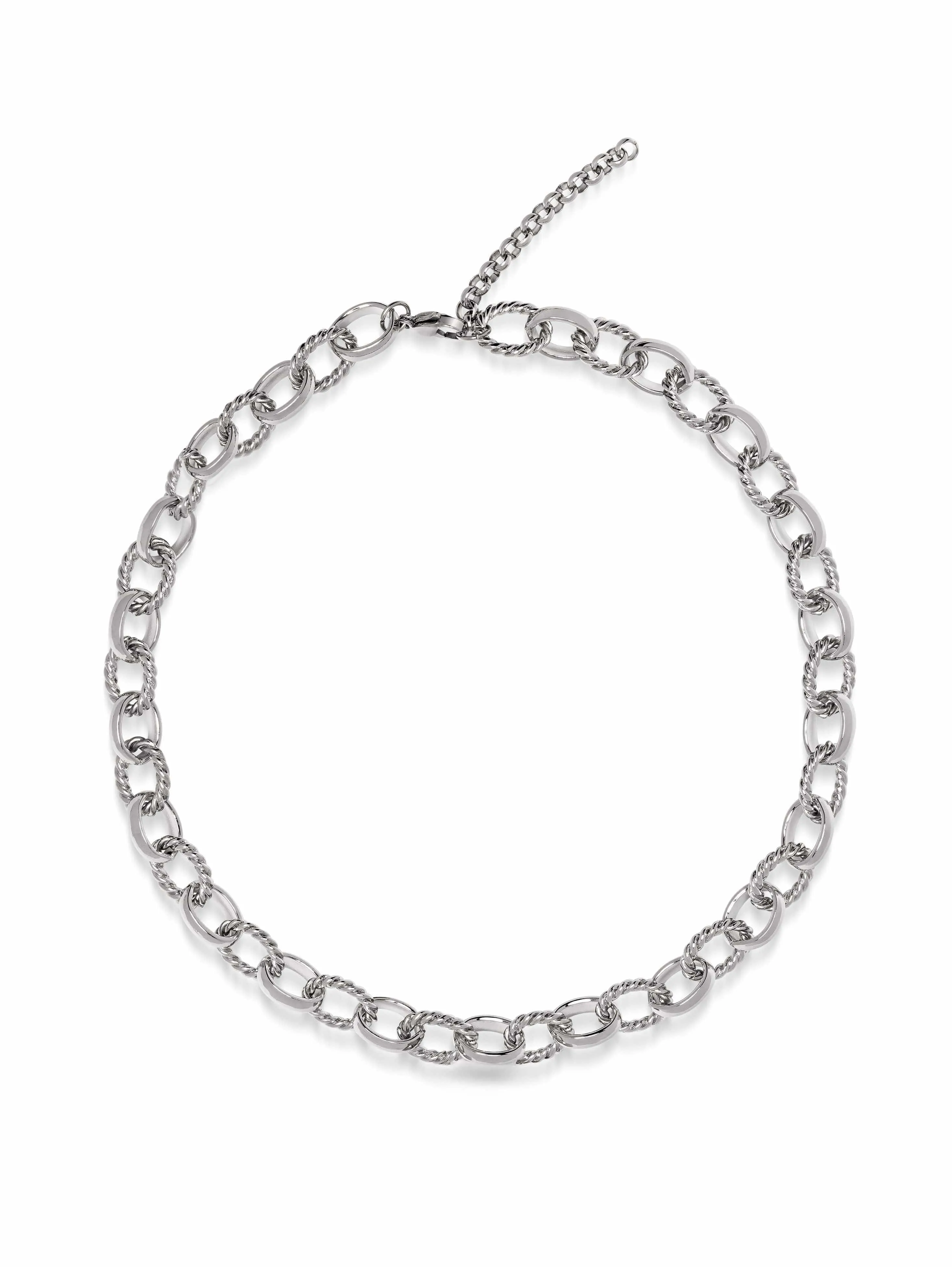 Women's Silver Cable Choker