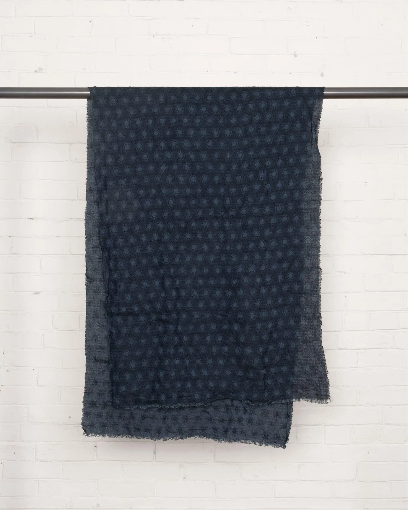 Wool Linen Jacquard Scarf